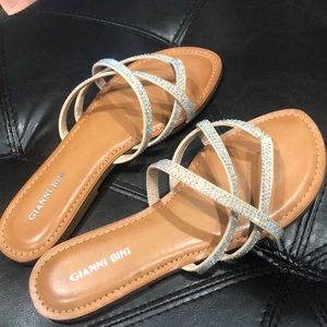 Gianni Bini Sparkly Nude Flats